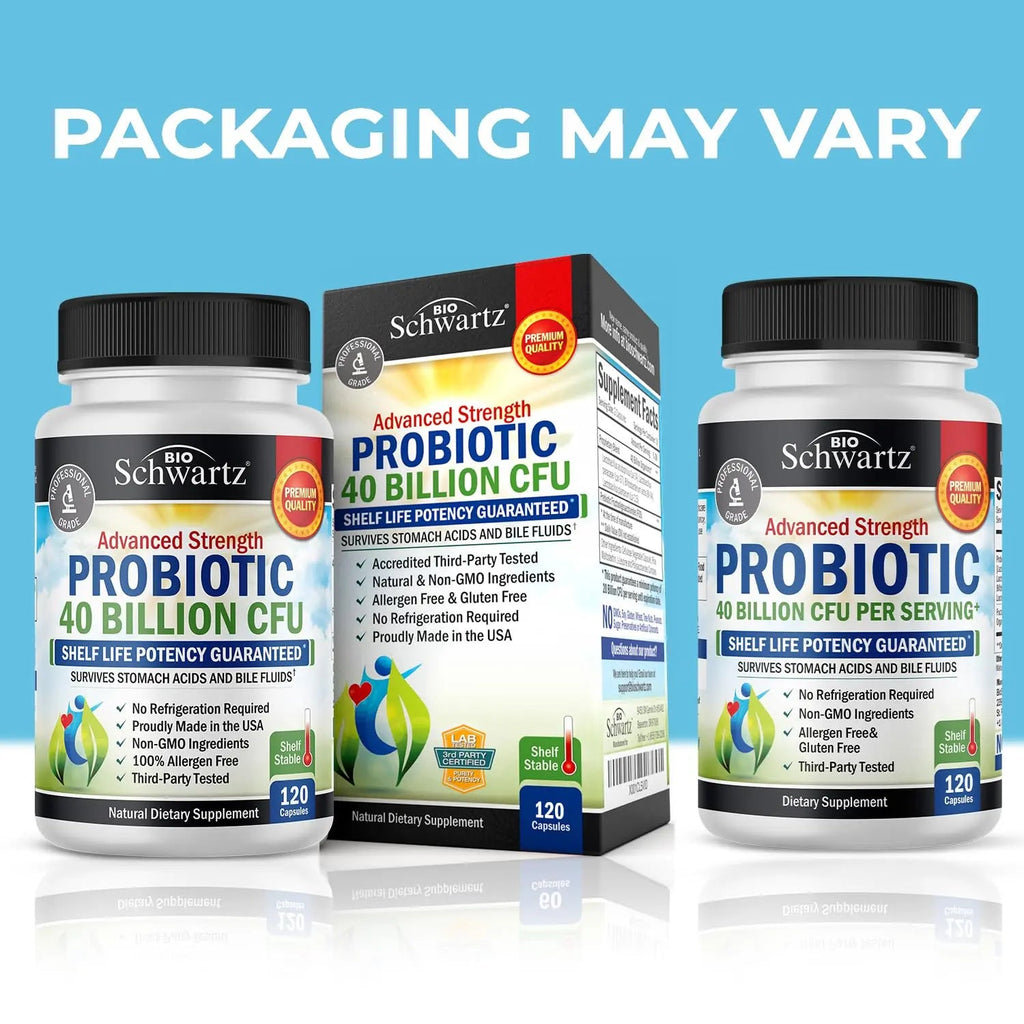 Daily Probiotic Supplement 40 Billion CFU - Gut Health Complex with Astragalus BioSchwartz Au supplements