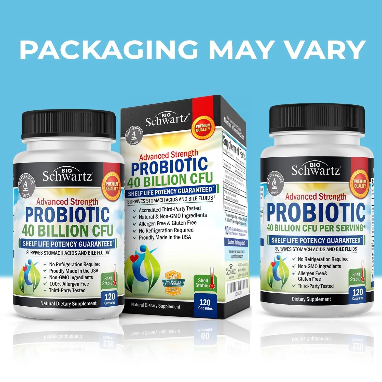 Daily Probiotic Supplement 40 Billion CFU - Gut Health Complex with Astragalus BioSchwartz Au supplements