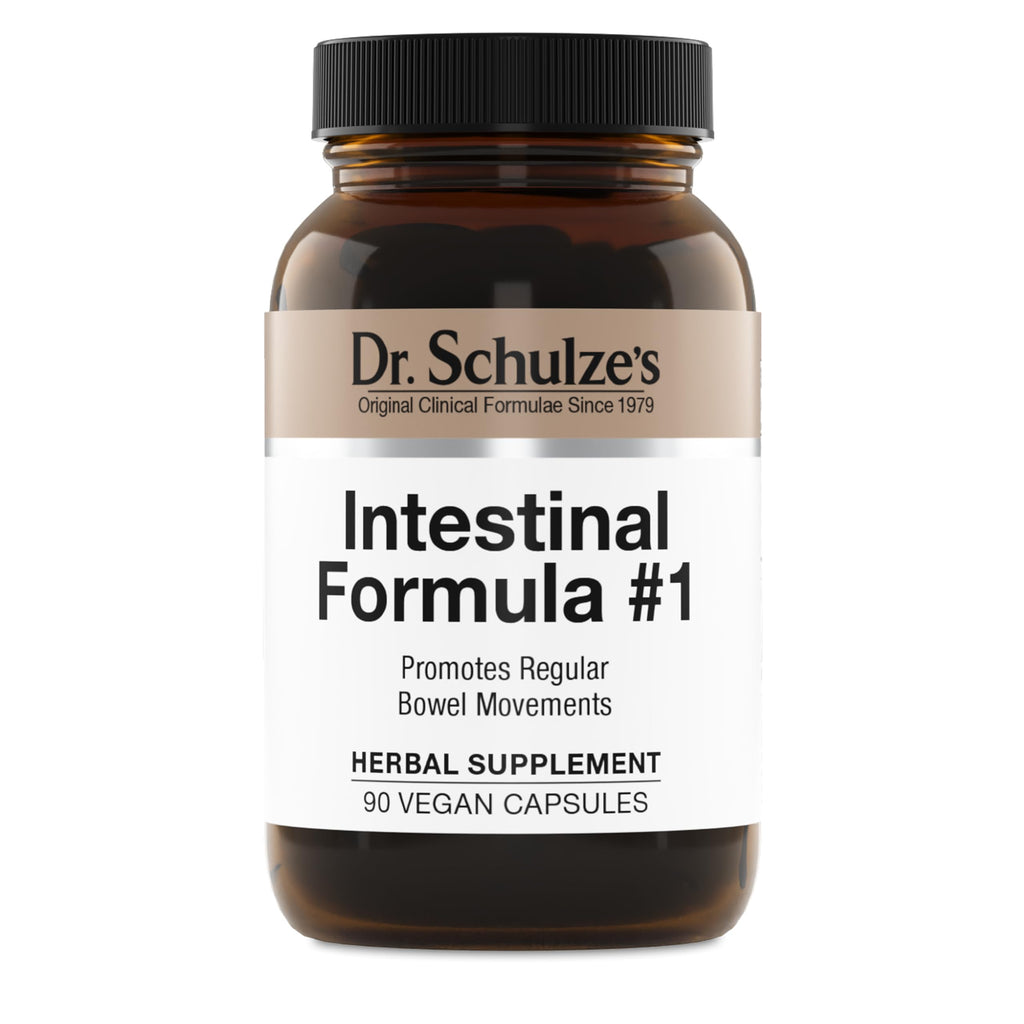 Dr. Schulze's Intestinal Formula #1 - Bowel Movement Supplement for Colon Health Support - Bloating & Constipation Aid - Intestinal Cleanse - All-Natural - Plant-Based - Vegan - 90 Count Dr. Schulze's Au supplements