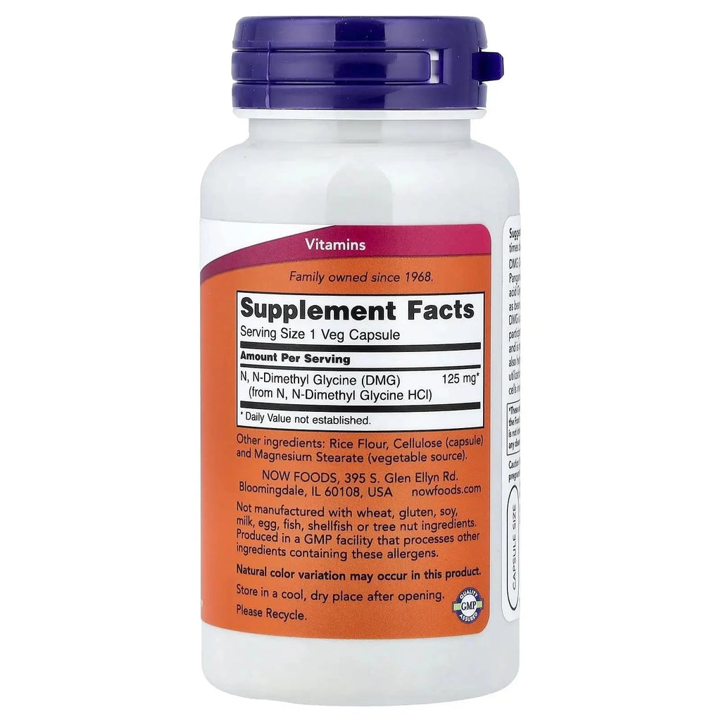 Now Foods DMG 125mg, 100 Caps NOW Foods Au supplements
