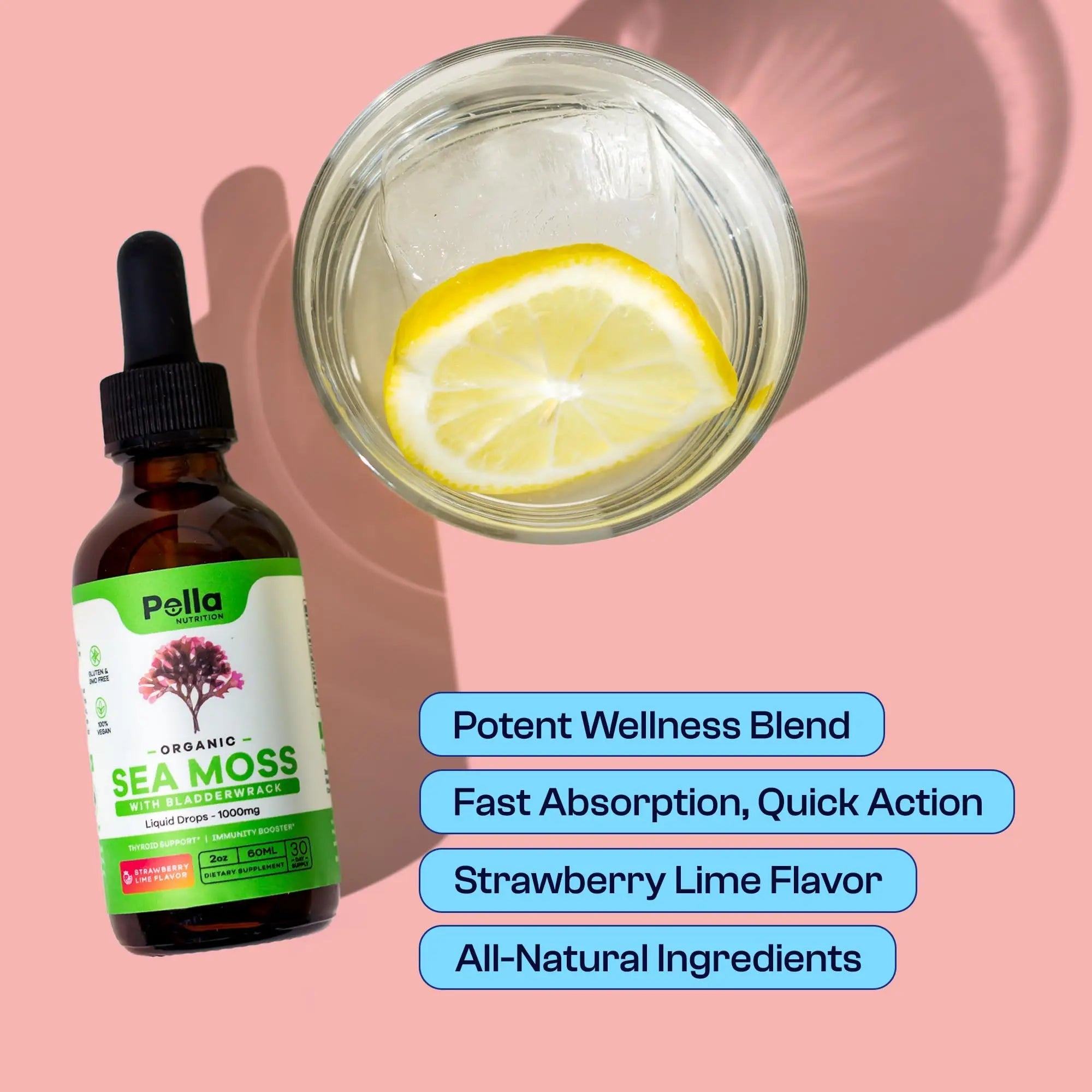 Pella Nutrition Organic Sea Moss Liquid Extract - 1000mg Irish Sea Moss, 4X Stronger Than Pella Nutrition Au supplements