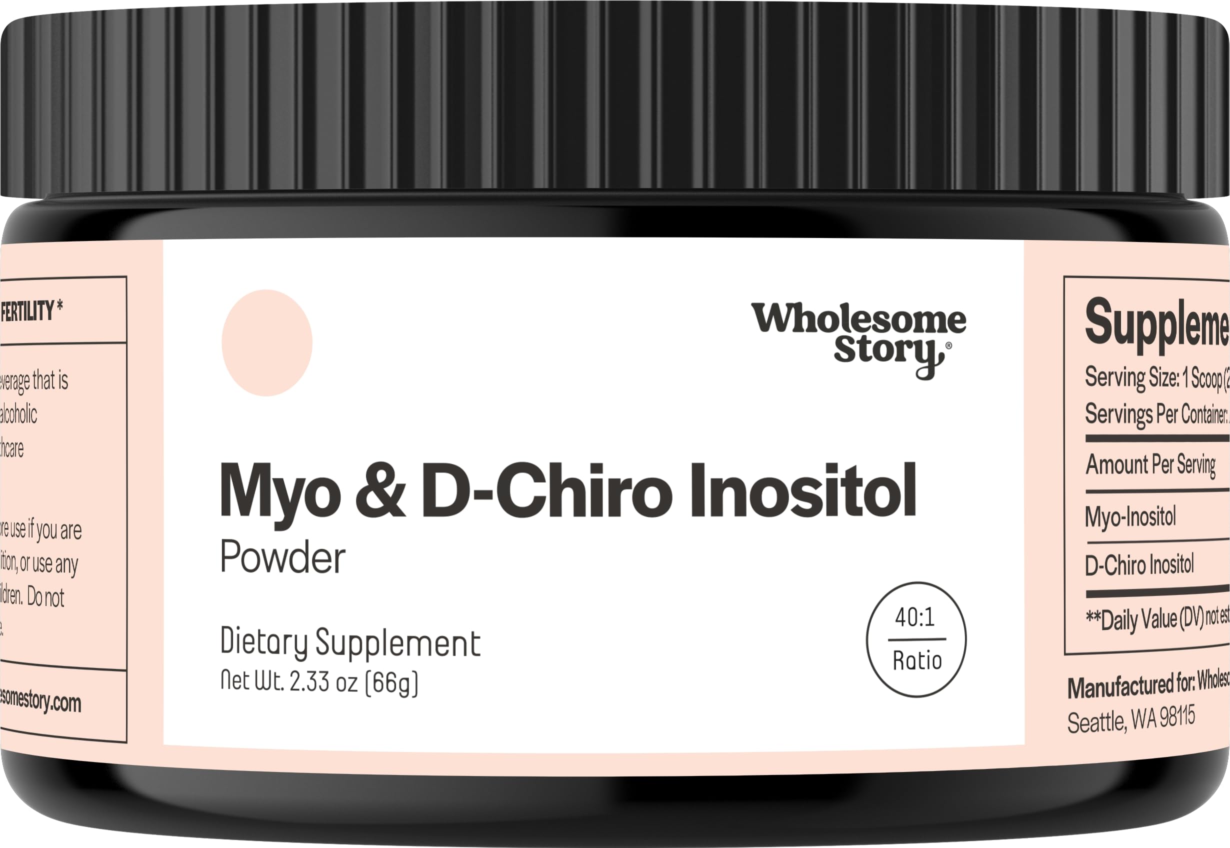 Myo-Inositol & D-Chiro Inositol Supplement Powder for Women | Hormonal Balance & Healthy Ovarian Function Support
