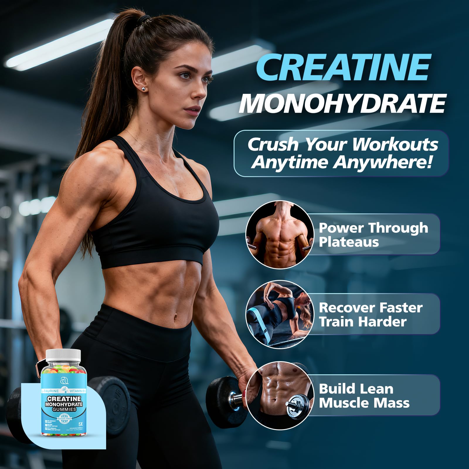 DRZIHOOCH Creatine Gummies for Women & Men - Creatine Monohydrate Gummies Tasty Chewable Supplement, Muscle Support & Energy Boost (2 Pack) DRZIHOOCH Au supplements