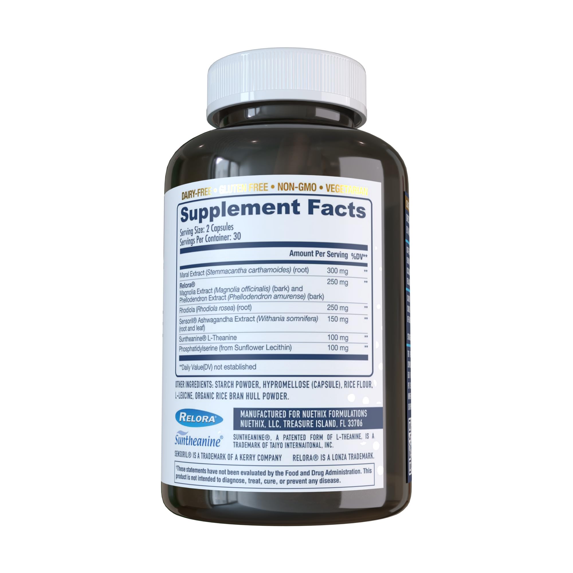 NuEthix Formulations Cort-Eaze - Cortisol Supplement - Health Support Supplement with Ashwagandha, L-Theanine & Rhodiola Rosea - Relaxation and Deep Sleep, 60 Capsules, 30 Servings NuEthix Formulations Au supplements