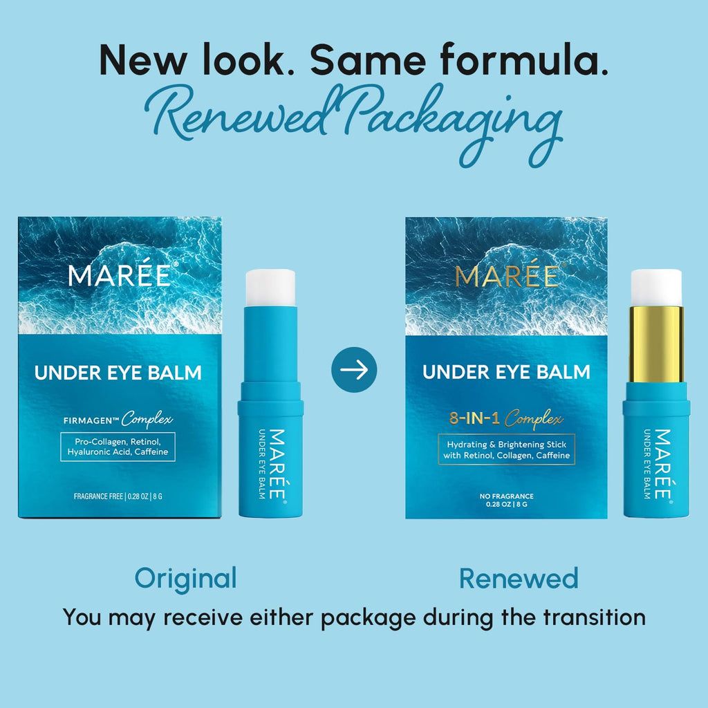 MAREE Under Eye Balm Stick Hydrating – Retinol Caffeine Under Eye Brightener Stick for Older Women – Collagen Undereye Cream