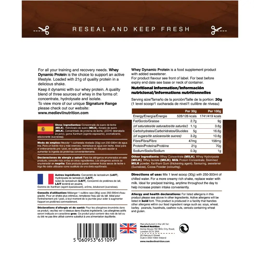 Medi-Evil Nutrition Whey Dynamic Protein, Triple Chocolate Flavour, 600g, 20 Servings Medi-Evil Au supplements