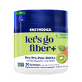 Enzymedica, Let’s Go Fiber+ Strawberry & Kiwi, Prebiotics & Probiotics, Postbiotic, Soluble Fiber for Gut Health, Regularity, Powder for Men & Women, Sugar-Free, 30 Servings Enzymedica Au supplements