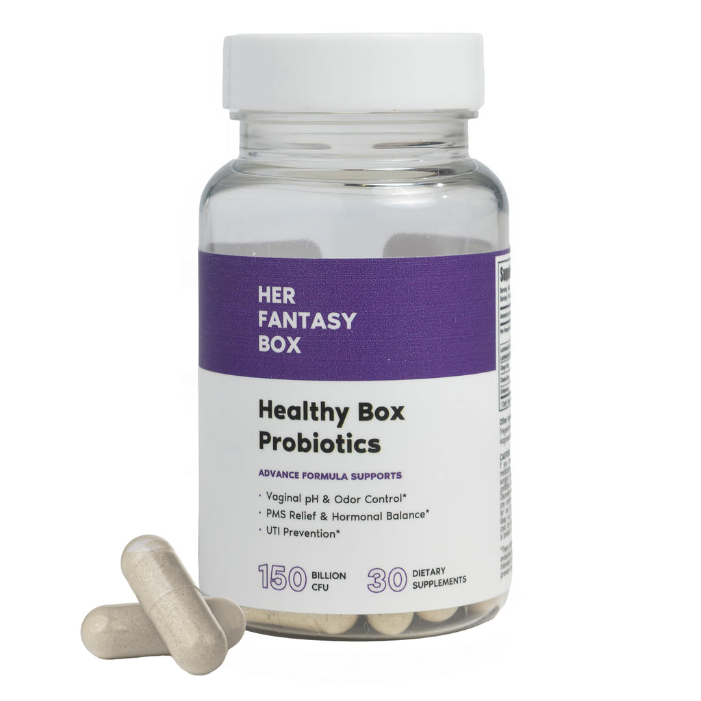 Her Fantasy Box | Healthy Box | Vaginal Probiotics for Women – Prebiotics + Advanced Lactobacillus Blend – Hormonal Balance, PMS Relief – Feminine Health Support with Cranberry & D-Mannose Her Fantasy Box Au supplements