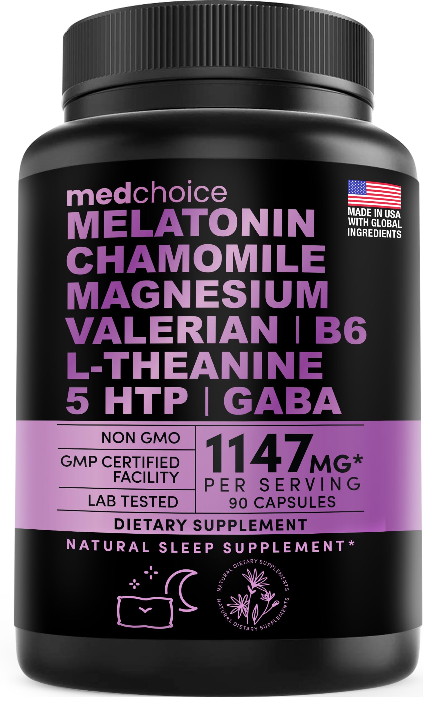 10-in-1 Melatonin Capsules - Melatonin 5mg Natural Sleep Aid for Adults MEDCHOICE Au supplements