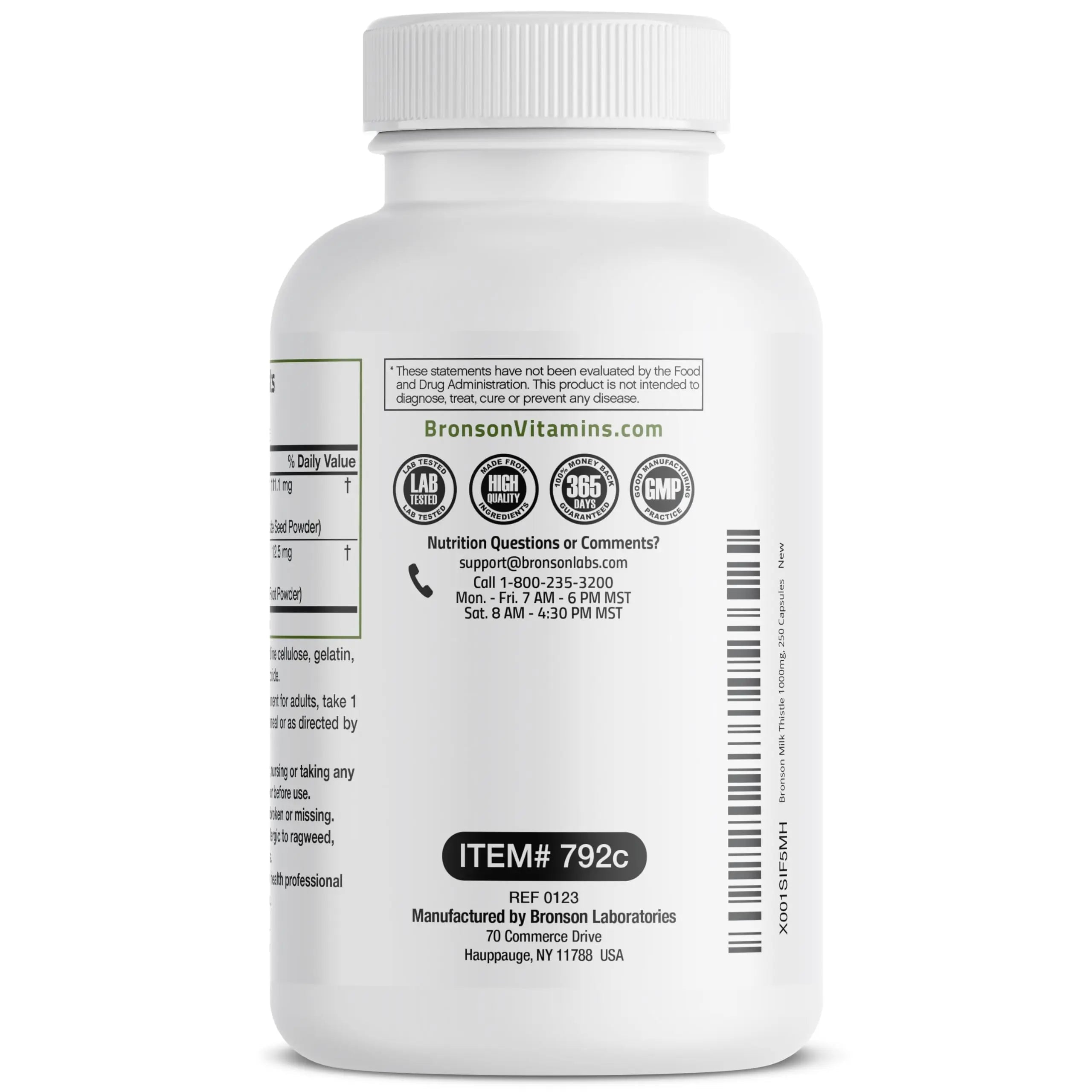 Bronson Milk Thistle Silymarin Marianum & Dandelion Root Liver Health Support Bronson Au supplements