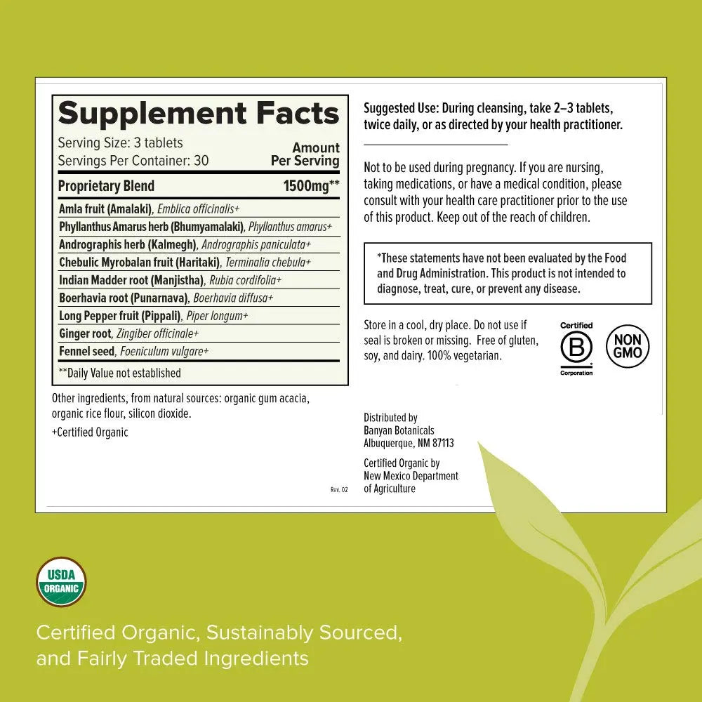 Banyan Botanicals Total Body Cleanse – Organic Detox Supplement with Amla & Manjistha Banyan Botanicals Au supplements
