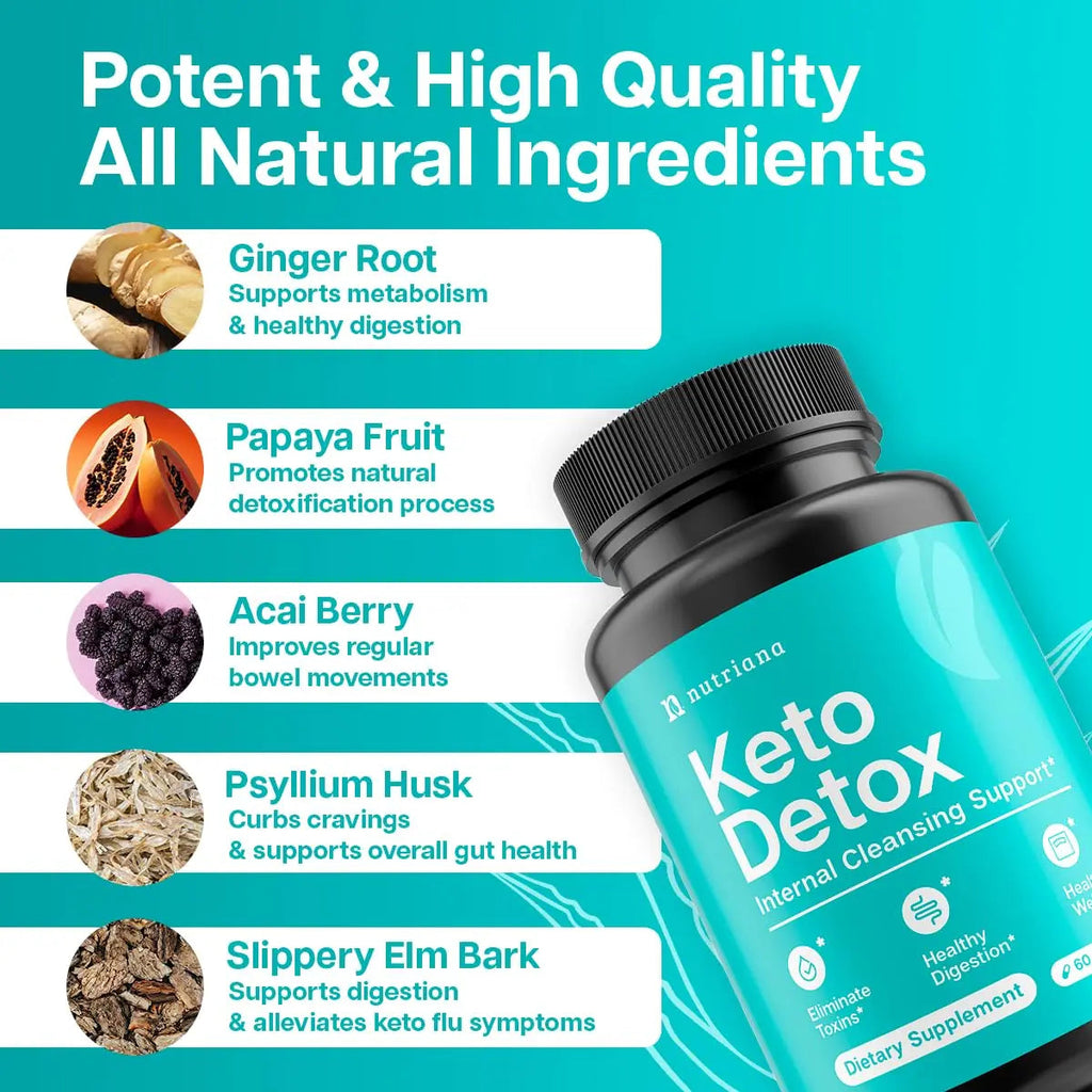 Nutriana Keto Detox Cleanser - Weight Loss Keto Pills Liver Supplement for Men & Women Nutriana Au supplements