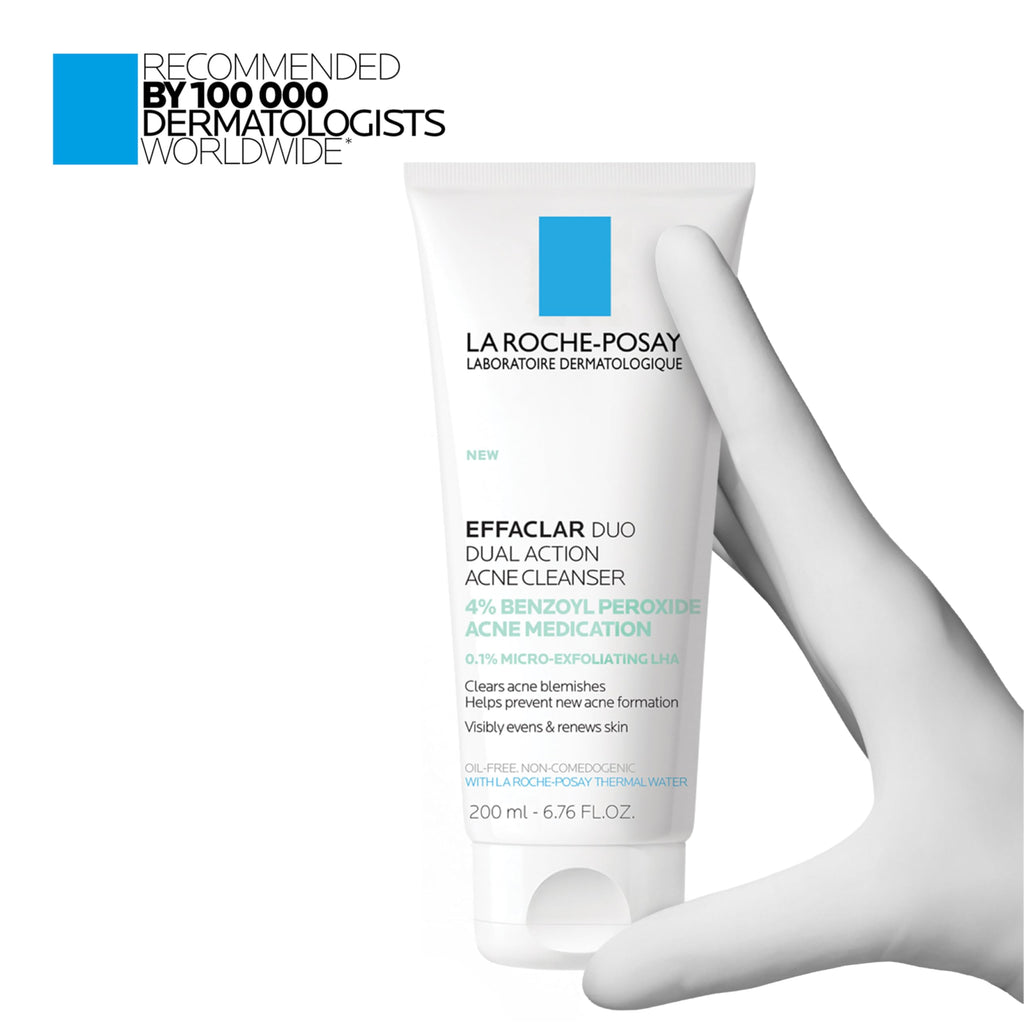 La Roche-Posay Effaclar Dual Acne Face Wash With 4% Benzoyl Peroxide & LHA Exfoliant