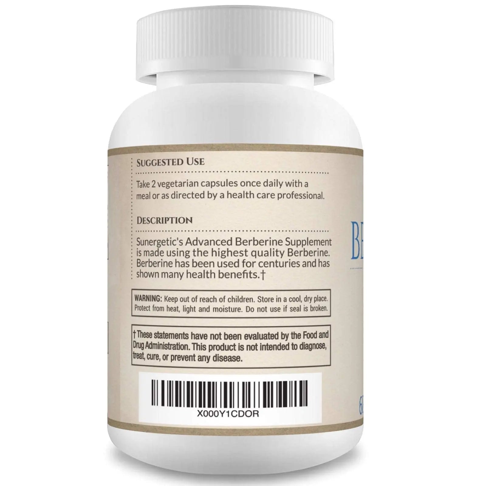 Premium Berberine Supplement - 1200mg of Berberine Per Serving - Berberine HCL Sunergetic Au supplements
