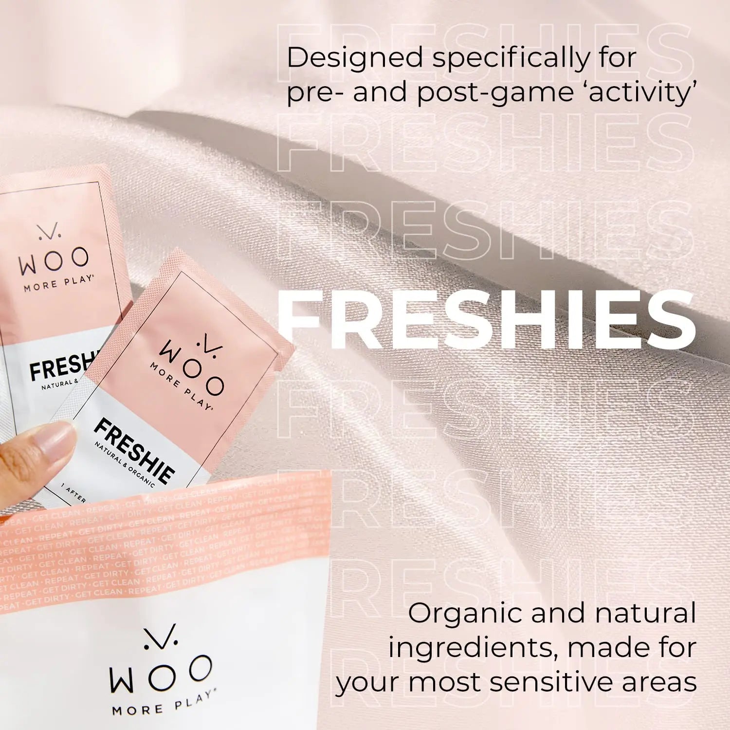 Woo More Play Freshies: All-Natural Feminine Intimacy Towelette Wipes with Coconut Oil Woo More Play Au supplements