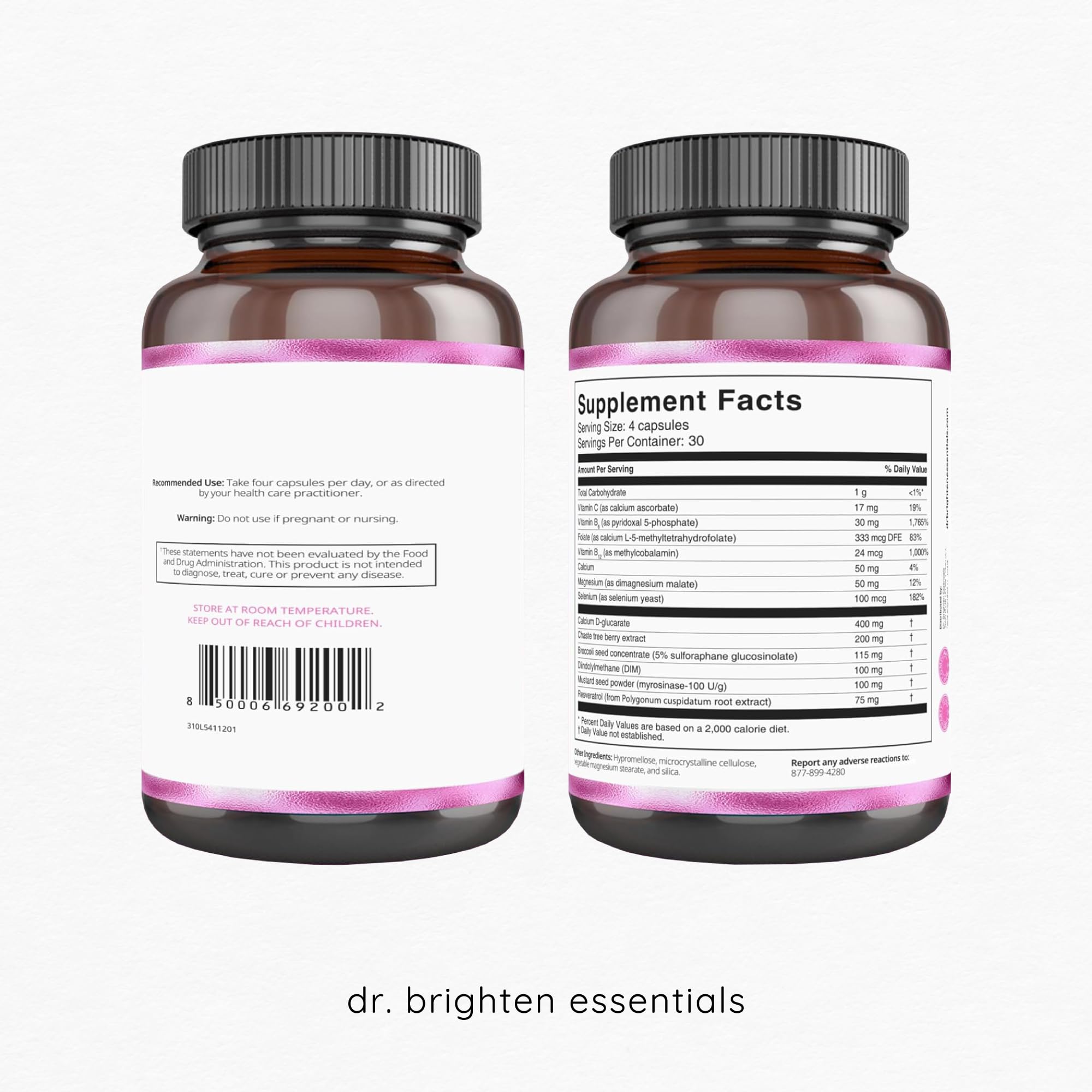 Dr. Brighten Balance - Hormone Balance for Women with Chasteberry and DIM - Targets Hormonal Acne, Period Issues, & PMS - Vegan, Non-GMO Dr. Brighten Au supplements