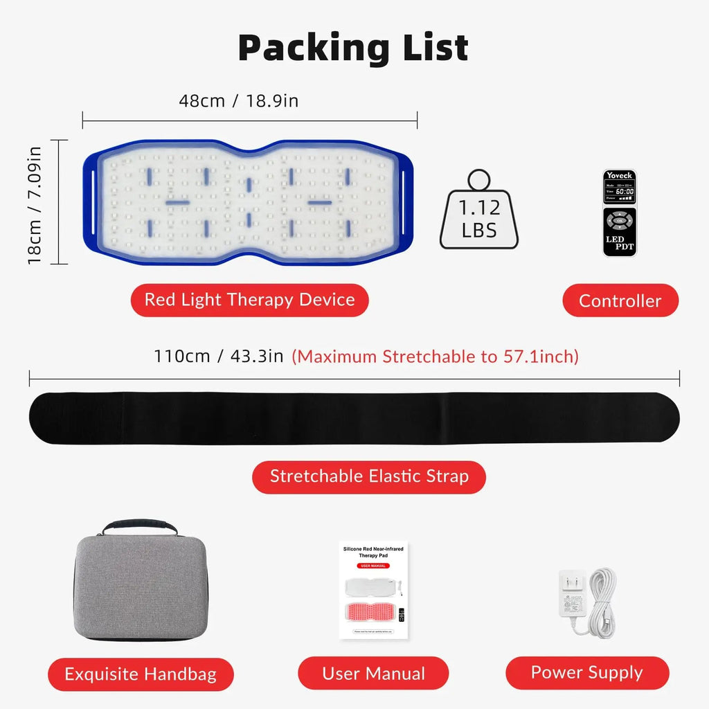 Yoveck Red Light Therapy Belt, Silicone Red Light Therapy Pad Near Infrared Light Therapy Yoveck Au supplements