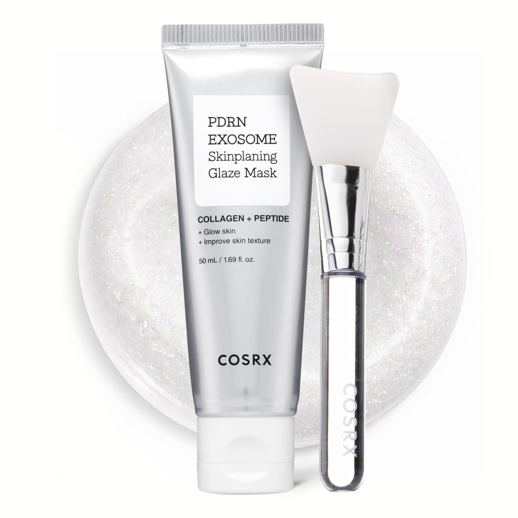 COSRX PDRN EXOSOME Glaze Wrapping Mask with SALMON DNA PDRN, Easy Peel-Off Overnight Mask for Glass Skin, Firmness