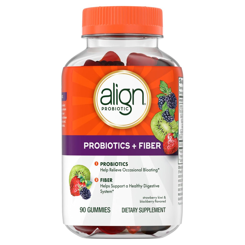 Align Probiotic, Probiotics + Fiber Gummies, Probiotics Help Relieve Occasional Bloating*, Fiber Helps Support a Healthy Digestive System