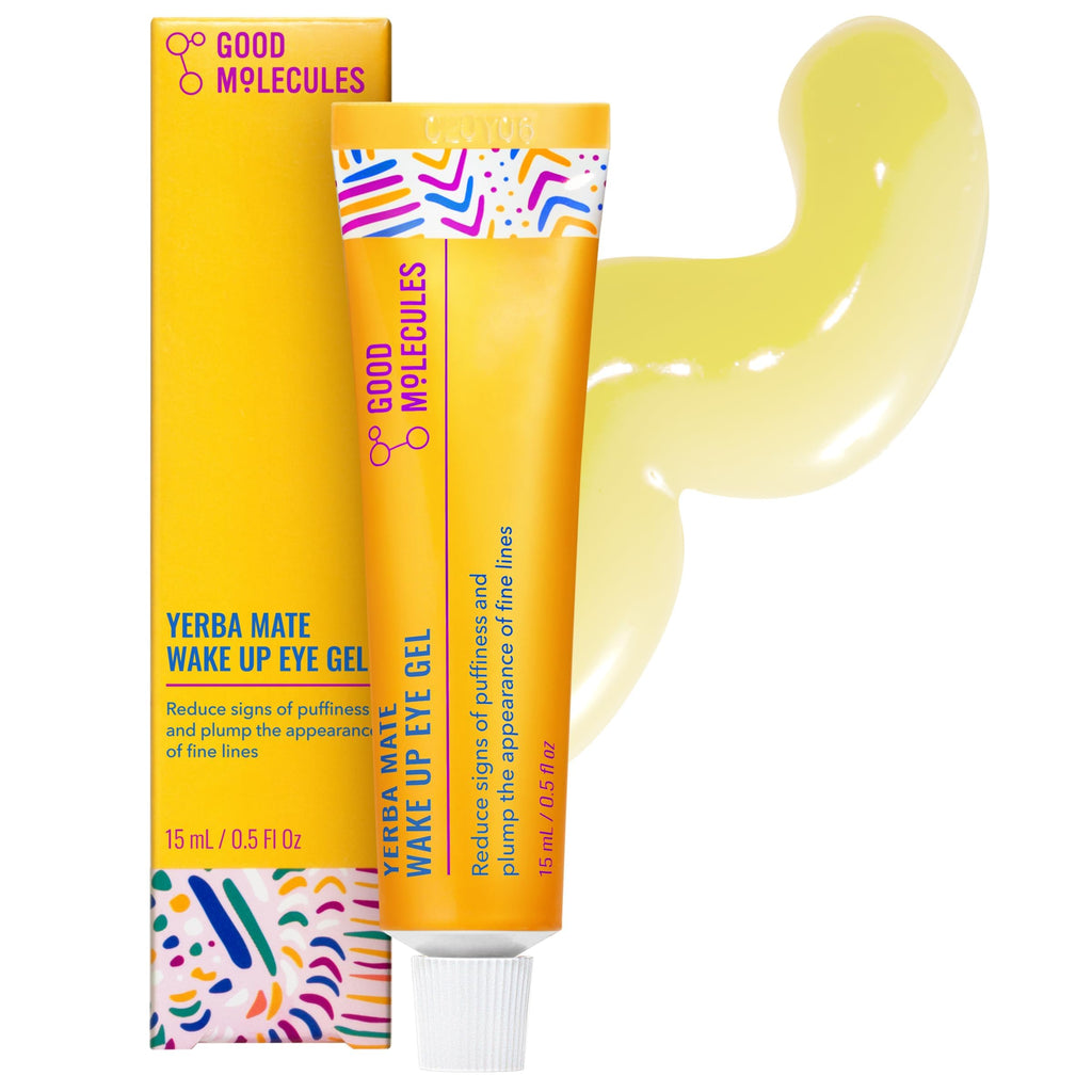 Good Molecules Yerba Mate Wake Up Eye Gel - Hydrating Under Eye Gel Cream with Hyaluronic Acid and Caffeine