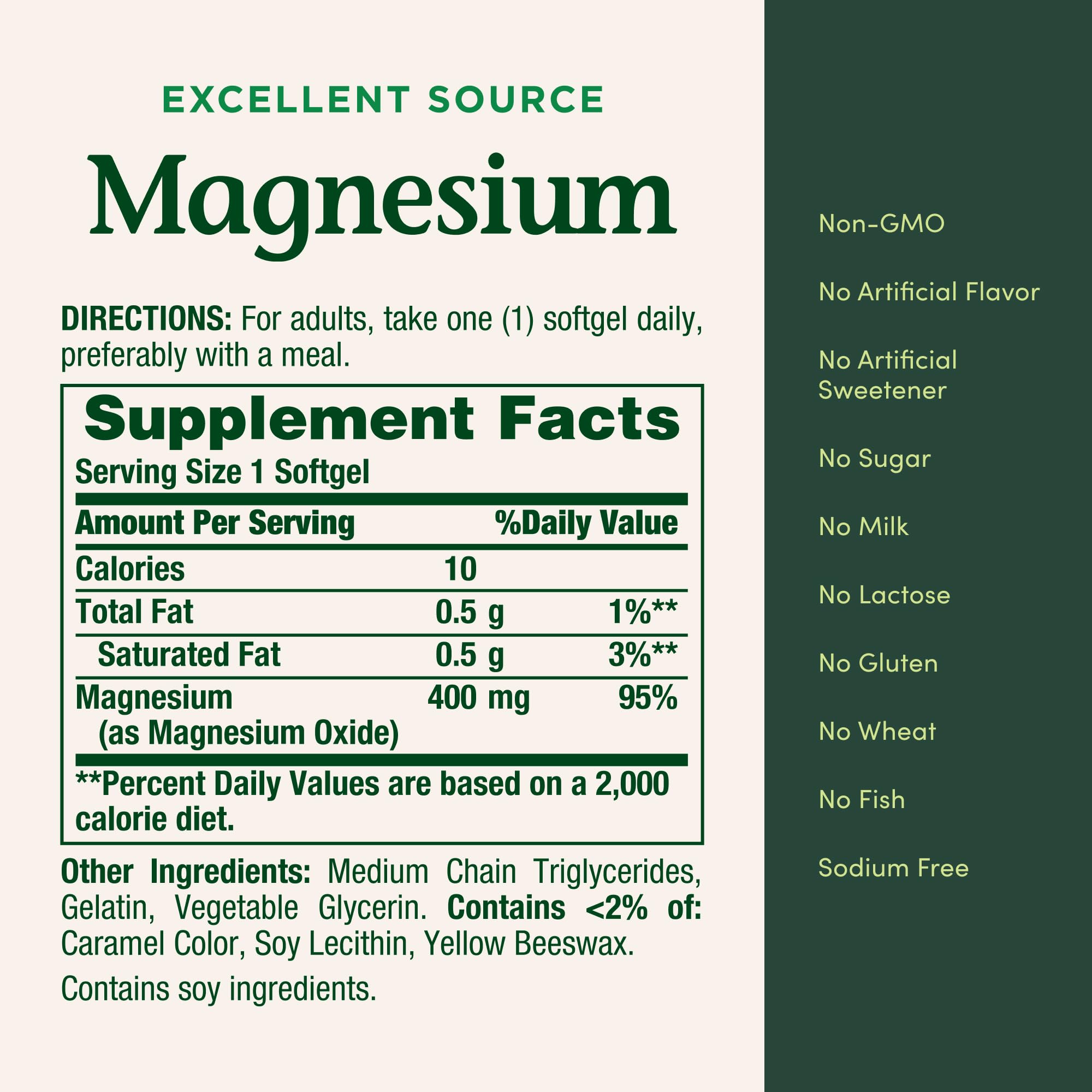 Nature's Bounty Magnesium 400 mg Softgel, Whole Body Support, Magnesium Supplements for Men and Women, Heart, Nerve & Bone Health, 75 Softgels (Pack of 1) Nature's Bounty Au supplements
