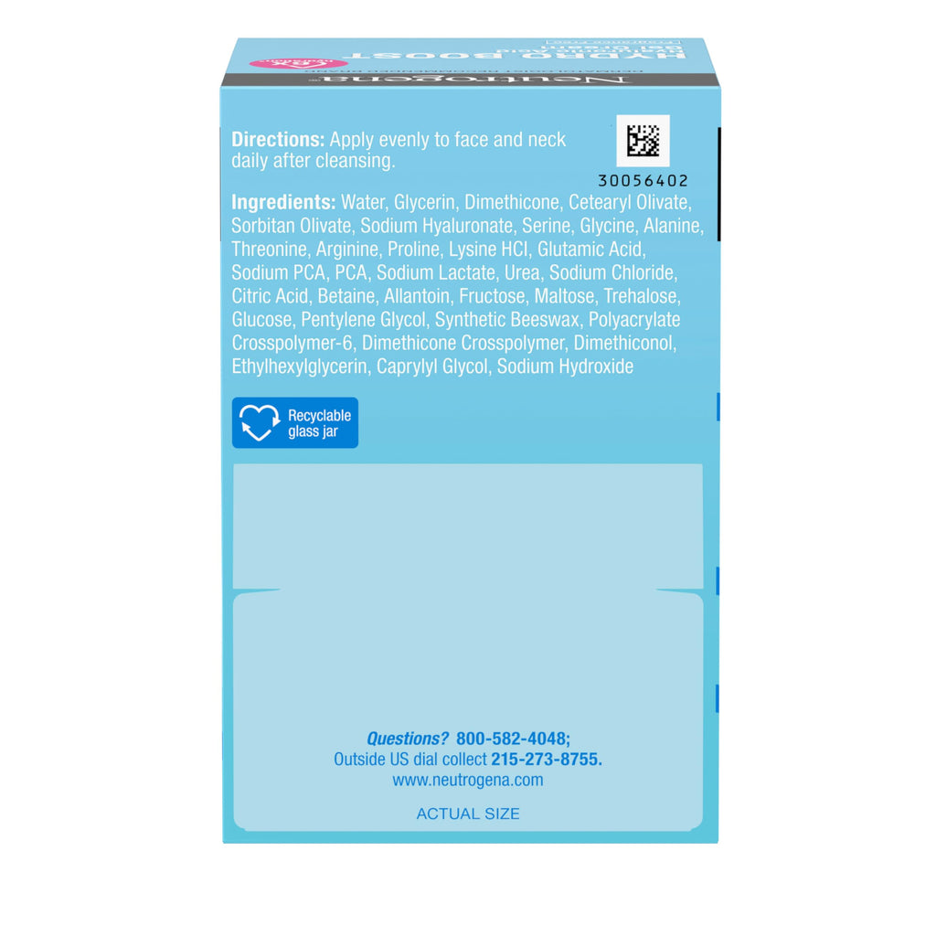 Neutrogena Hydro Boost Gel Cream, 48 Hr Hydration for Normal/Dry Skin, Fragrance Free