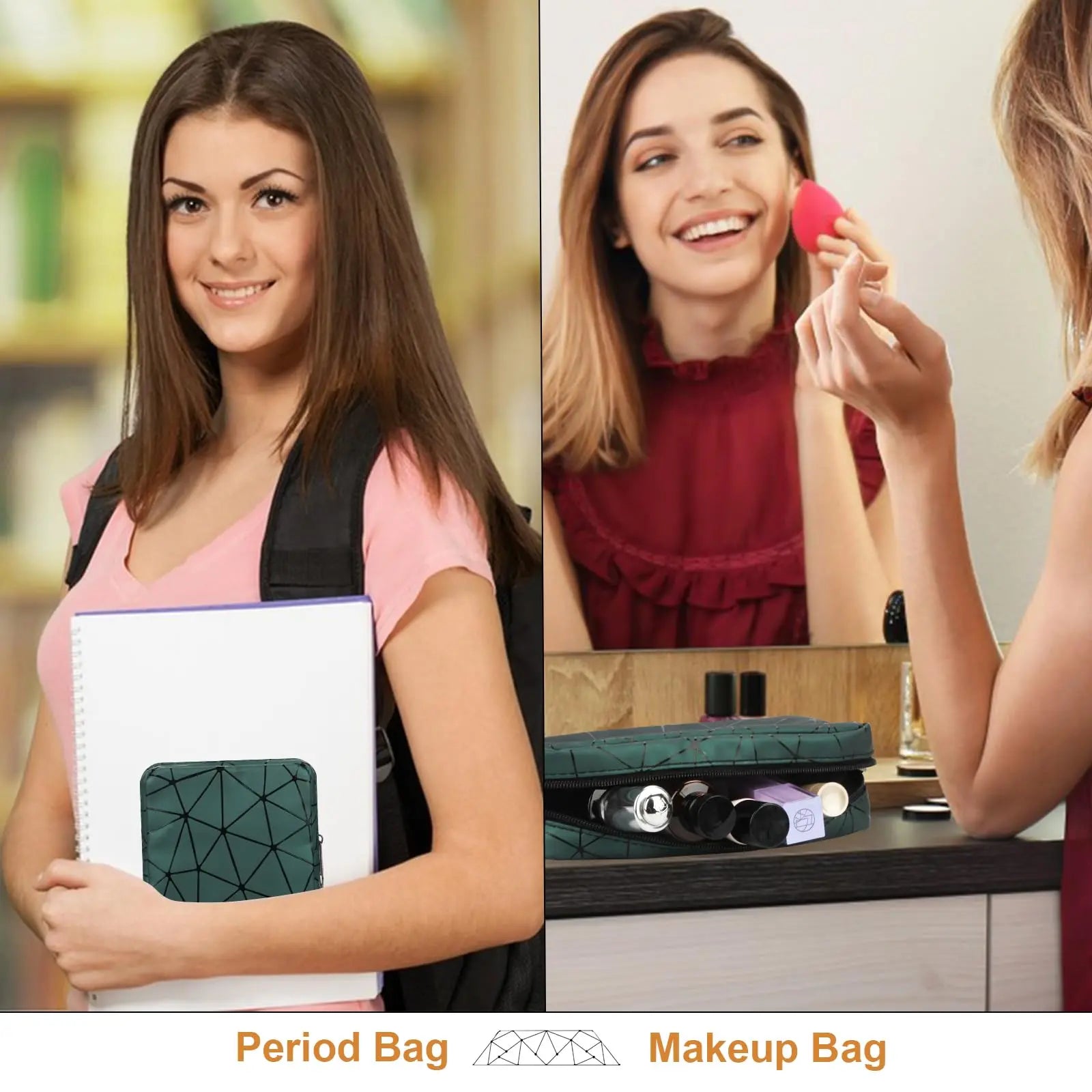 Likesing Sanitary Napkin Storage Bag, Leather First Period Kit for Girls 9-12, Portable Tampon Menstrual Likesing Au supplements