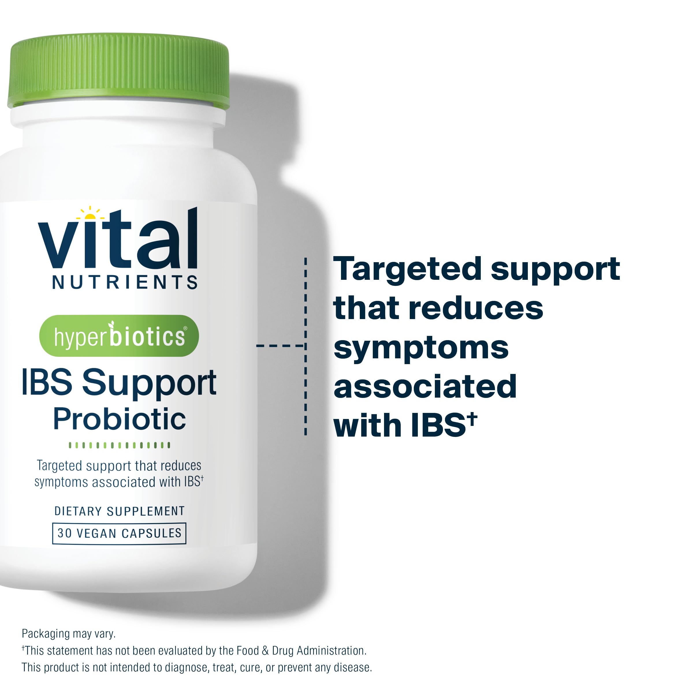 Hyperbiotics Vital Nutrients IBS Probiotic | Reduce Symptoms of IBS* | Clinically Studied Vegan probiotic for IBS Relief from Bloating, Gas, Diarrhea, & Abdominal Discomfort* | 30 Capsules Hyperbiotics Au supplements