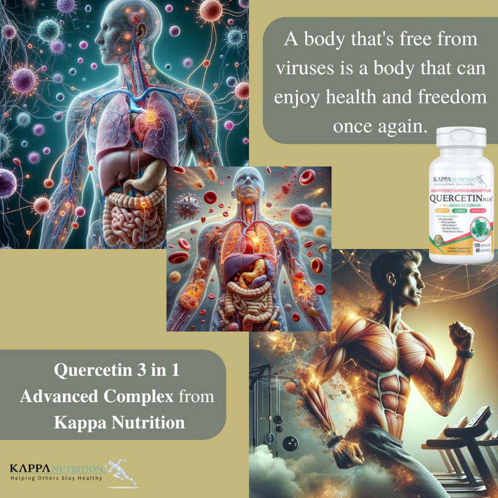 QUERCETIN PLUS, Quercetin 1,000mg, Bromelain 500mg and Vitamin C 1,000mg, (120 Capsules), 3 in 1 from Bioflavonoids, Supports Immune, Cardiovascular & Respiratory Health, Seasonal Allergy Relief. KAPPA NUTRITION Au supplements