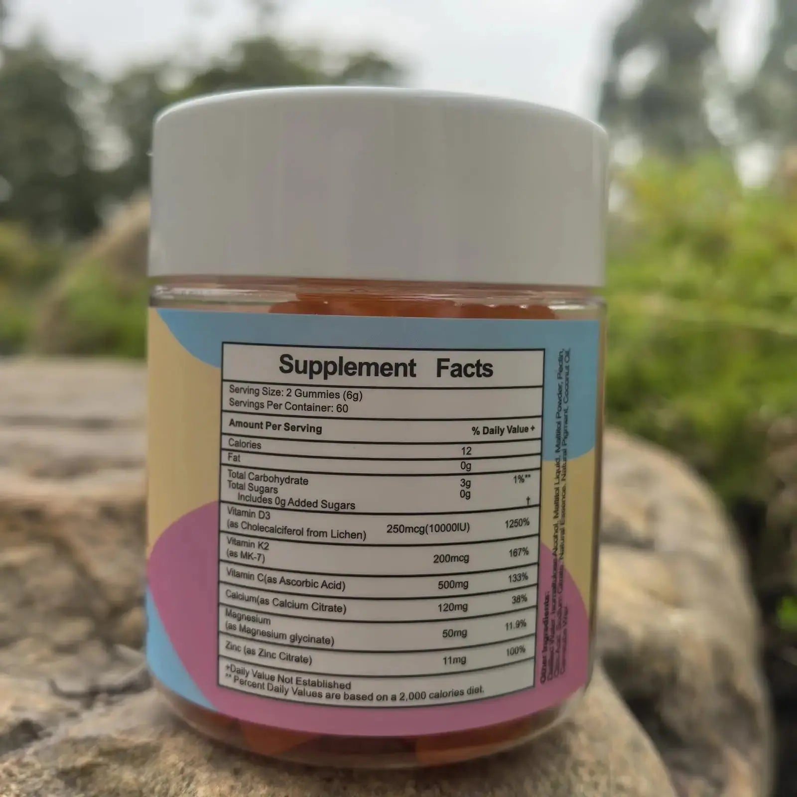 Misyvoing Vitamin D3 K2 Sugar-Free Gummies,Vitamin D3 10000 IU with K2 200mcg,VitaminC,Calcium,Magnesium,Zinc,Support for Bones Misyvoing Au supplements