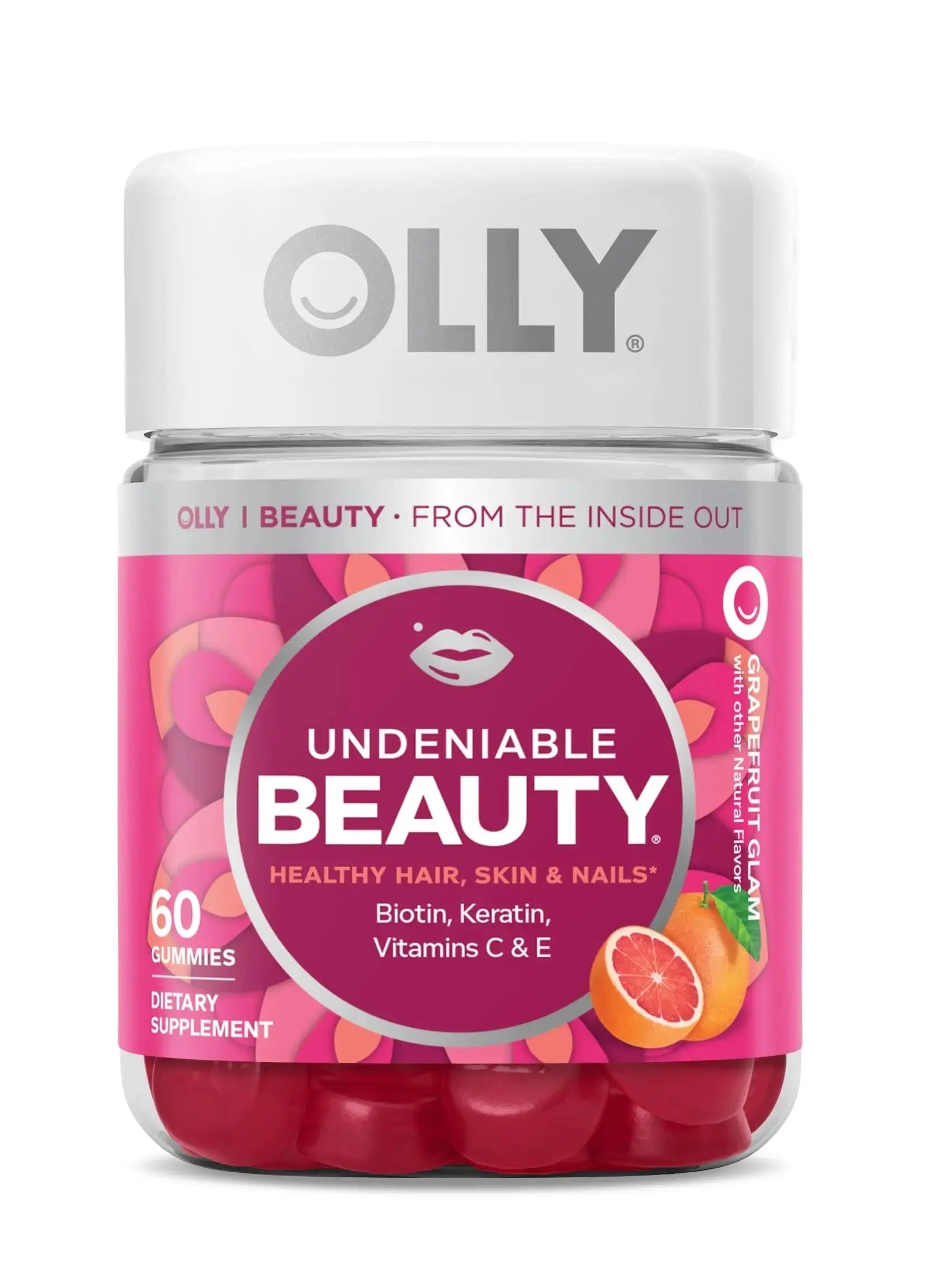 OLLY Undeniable Beauty Gummy & Flawless Complexion Gummy, Clear and Healthy Skin Support, Vitamins E, A, Zinc, Chewable Supplement, Berry - 50 Count (Pack of 1) OLLY Au supplements