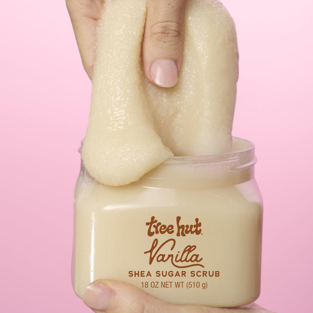 Tree Hut Vanilla Shea Sugar Scrub, Easter Gifts for Women, Exfoliating & Hydrating Body Scrub with Shea Butter & Essential Oils