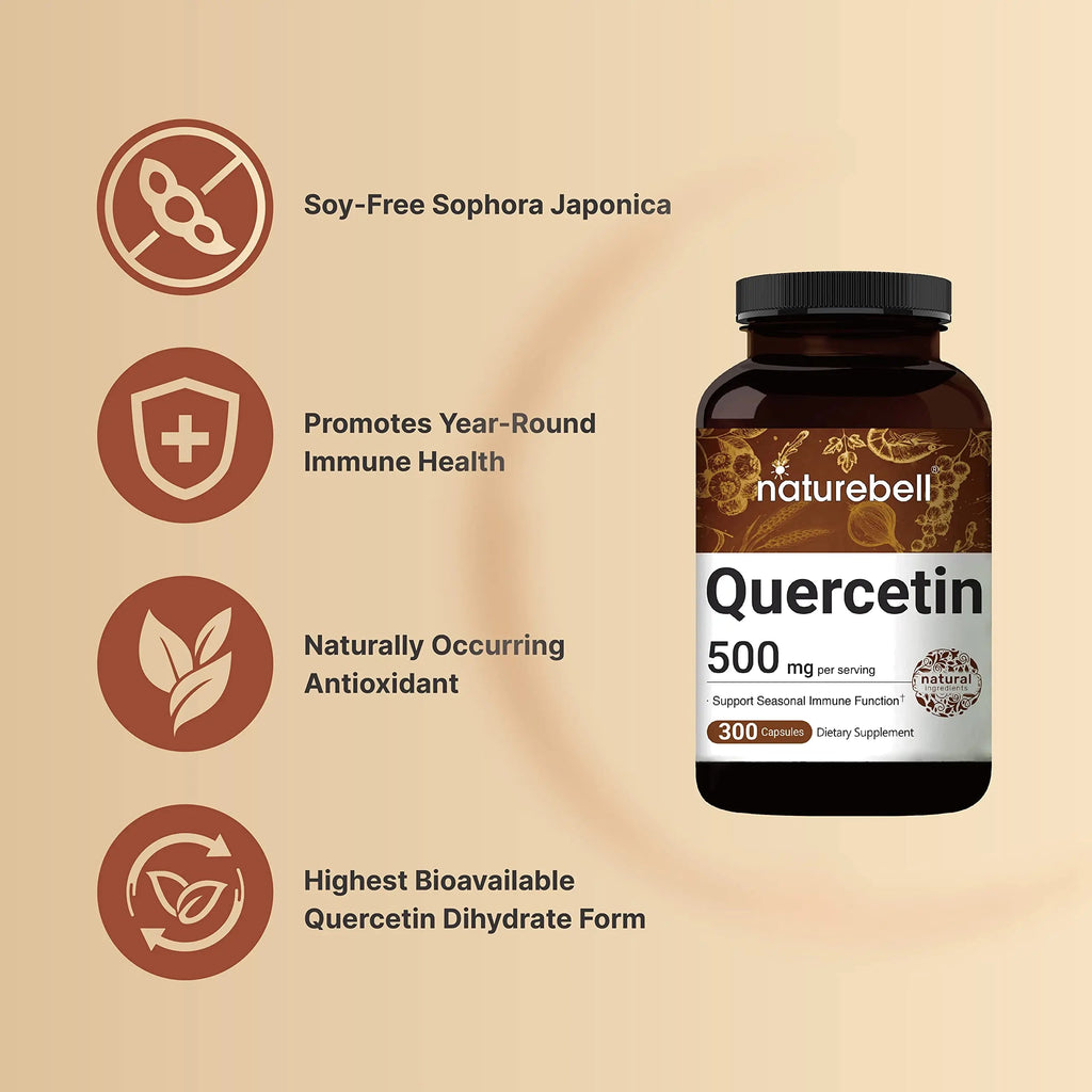 NatureBell Quercetin 500mg Per Serving | 300 Capsules, Ultra Strength Quercetin NatureBell Au supplements