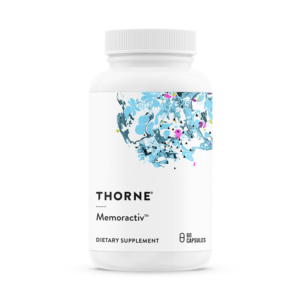 THORNE - Memoractiv - Nootropic Brain Supplement for Focus, Creativity, and Concentration - Ashwagandha, Ginkgo, Lutemax, Bacopa, Pterostilbene - Gluten-Free, Dairy-Free* - 60 Capsules - 30 Servings THORNE Au supplements