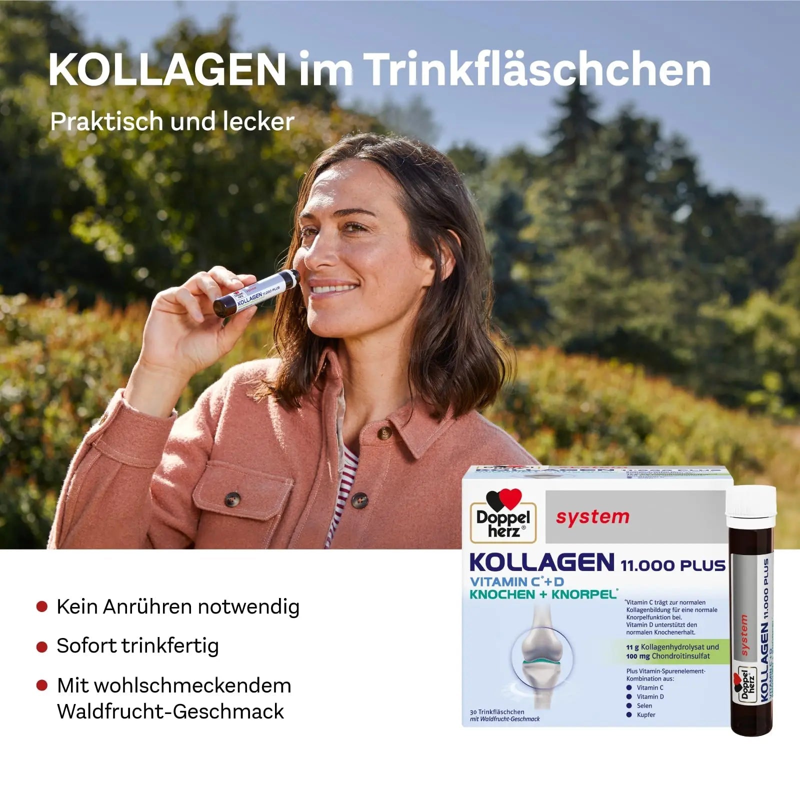 Doppelherz collagen 11,000 ampoules, 30 x 25 ml, PZN:7625039 My Store Au supplements