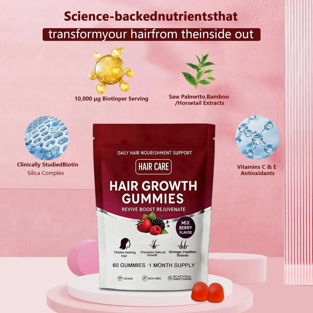 Giamau Lumin Hair Growth Gummies, 60 Vegan Gummies |Supports Healthy Hair Growth & Strength, Skin & Nail Care, | Giamau Au supplements