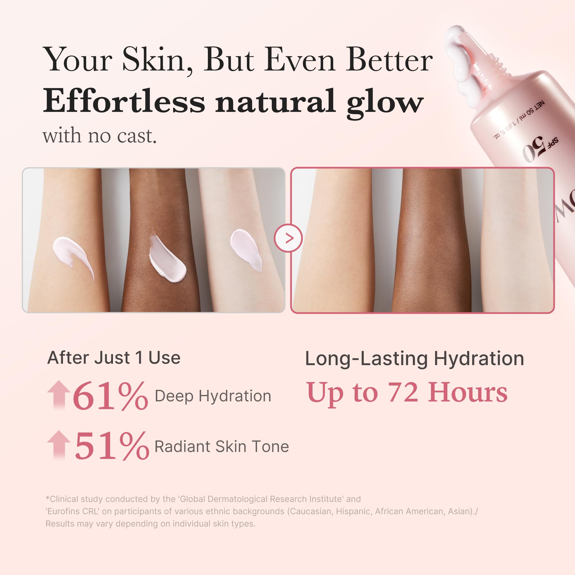 medicube No Cast Just Glow Collagen Sunscreen | SPF 50 Broad Spectrum Face Sunscreen