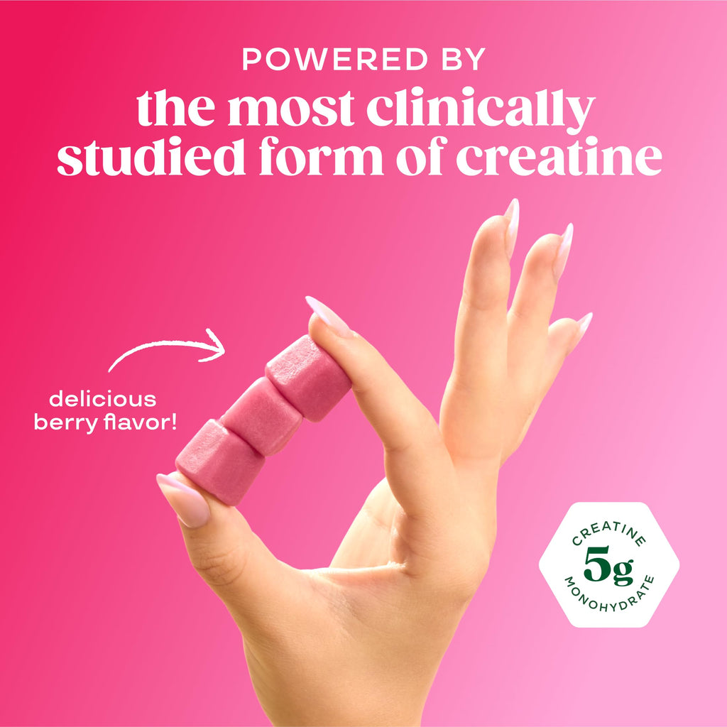 Bloom Creatine Monohydrate Gummies, 5g Per Serving, Sugar Free Creatine Gummy for Workout, Strength, Cognitive Health & Lean Muscle Support