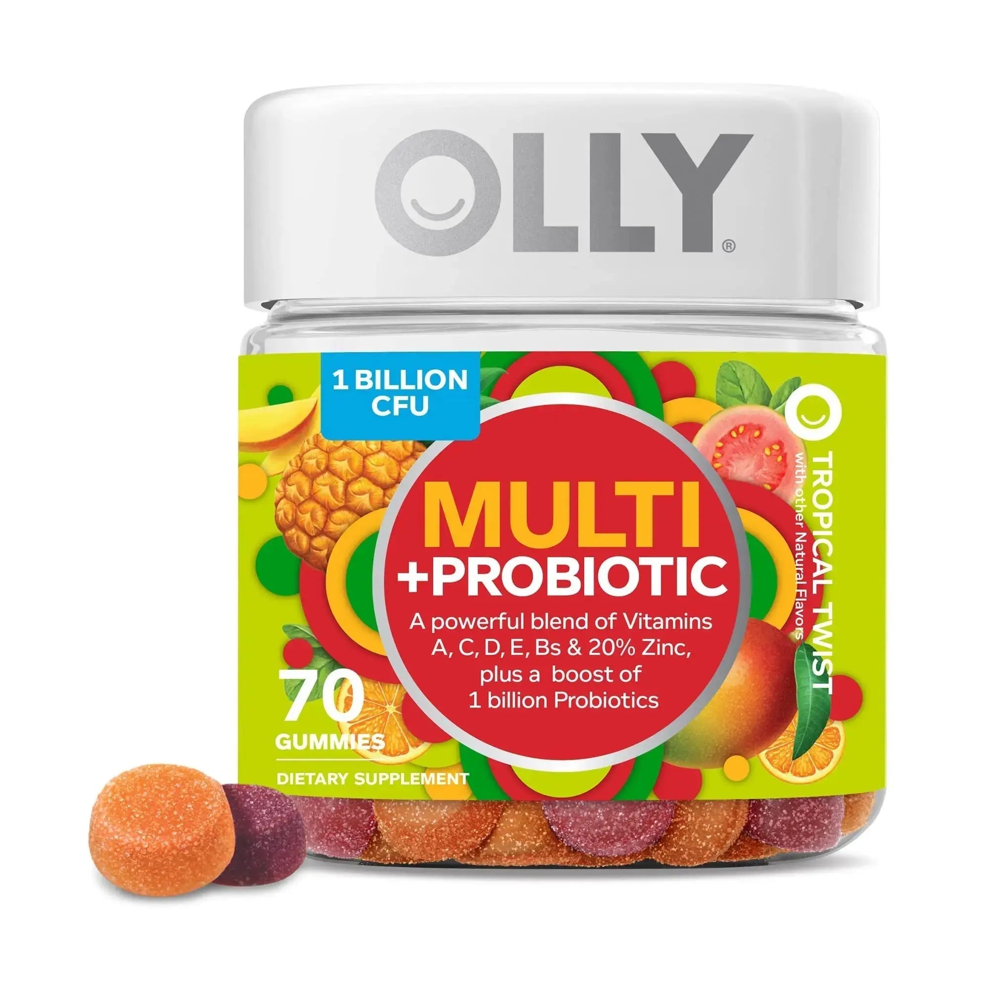 OLLY Multi + Probiotic Adult Multivitamin Gummy, 1 Billion CFUs, Digestive and Immune Support & Probiotic + Prebiotic Gummy OLLY Au supplements