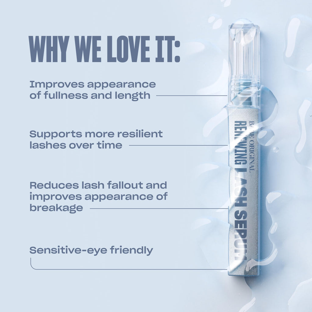 BABE ORIGINAL Renewing Lash Serum – Prostaglandin-Free, Peptide-Infused Gentle Lash Serum for Fuller, Longer-Looking Lashes, Lash Enhancing Treatment