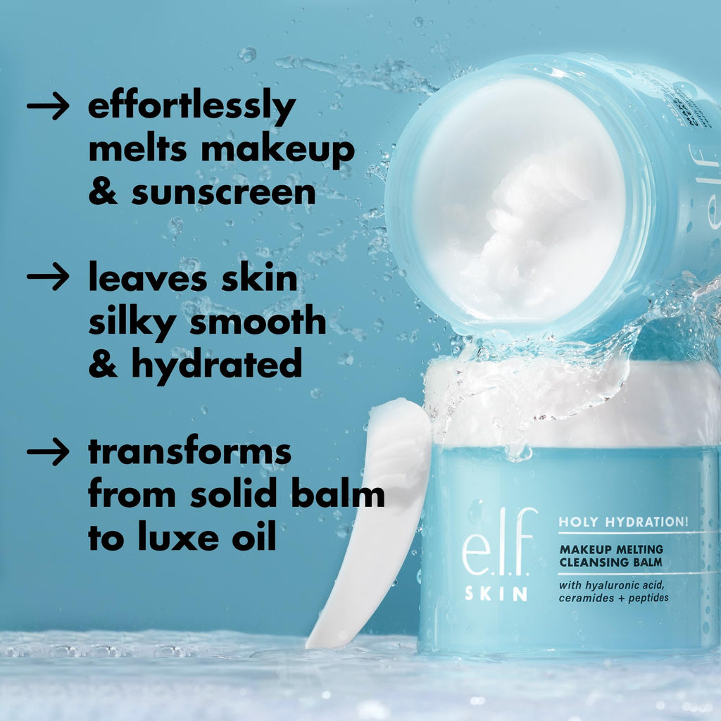 e.l.f. SKIN Holy Hydration! Makeup Melting Cleansing Balm, Face Cleanser & Makeup Remover