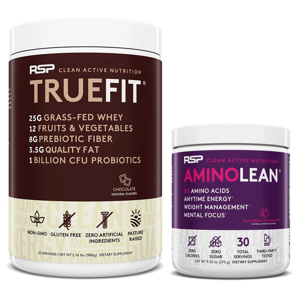RSP NUTRITION TrueFit Protein Powder (Chocolate 2 LB) with AminoLean Pre Workout RSP NUTRITION Au supplements