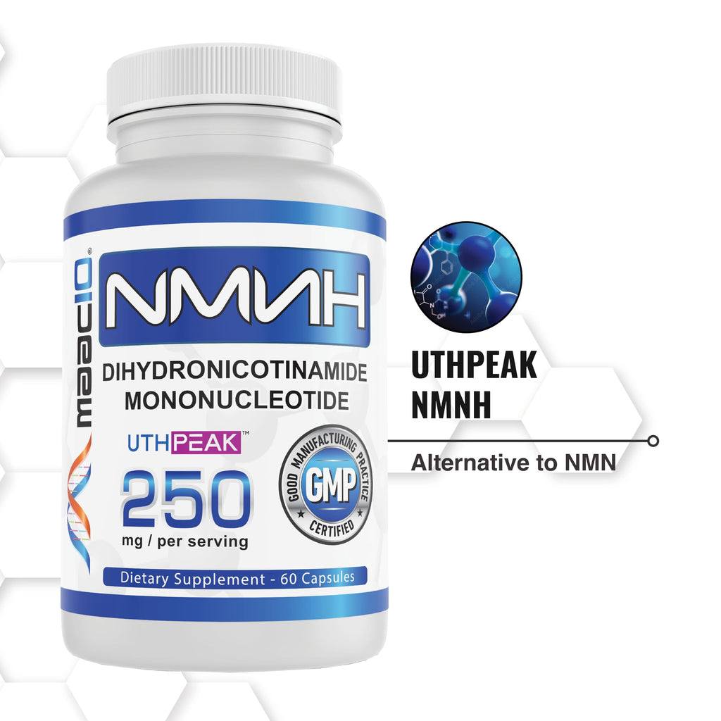 MAAC10 NMNH (NMN Supplement Alternative) 250mg Serving | Uthpeak™ NMNH (Dihydronicotinamide Mononucleotide) for Better Stability | 30-Day Supply. MAAC10 Au supplements