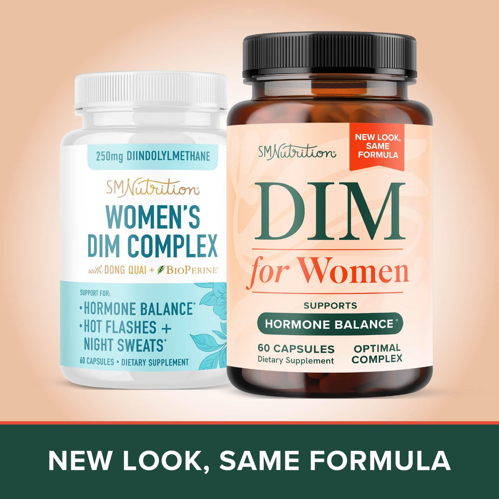 DIM Supplement for Women 250 mg | Estrogen & Hormone Balance | Menopause, Hot Flashes & Night Sweats Support | DIM Complex Estrogen Supplement for Women | with BioPerine | Gluten-Free | 60 Ct SMNutrition Au supplements