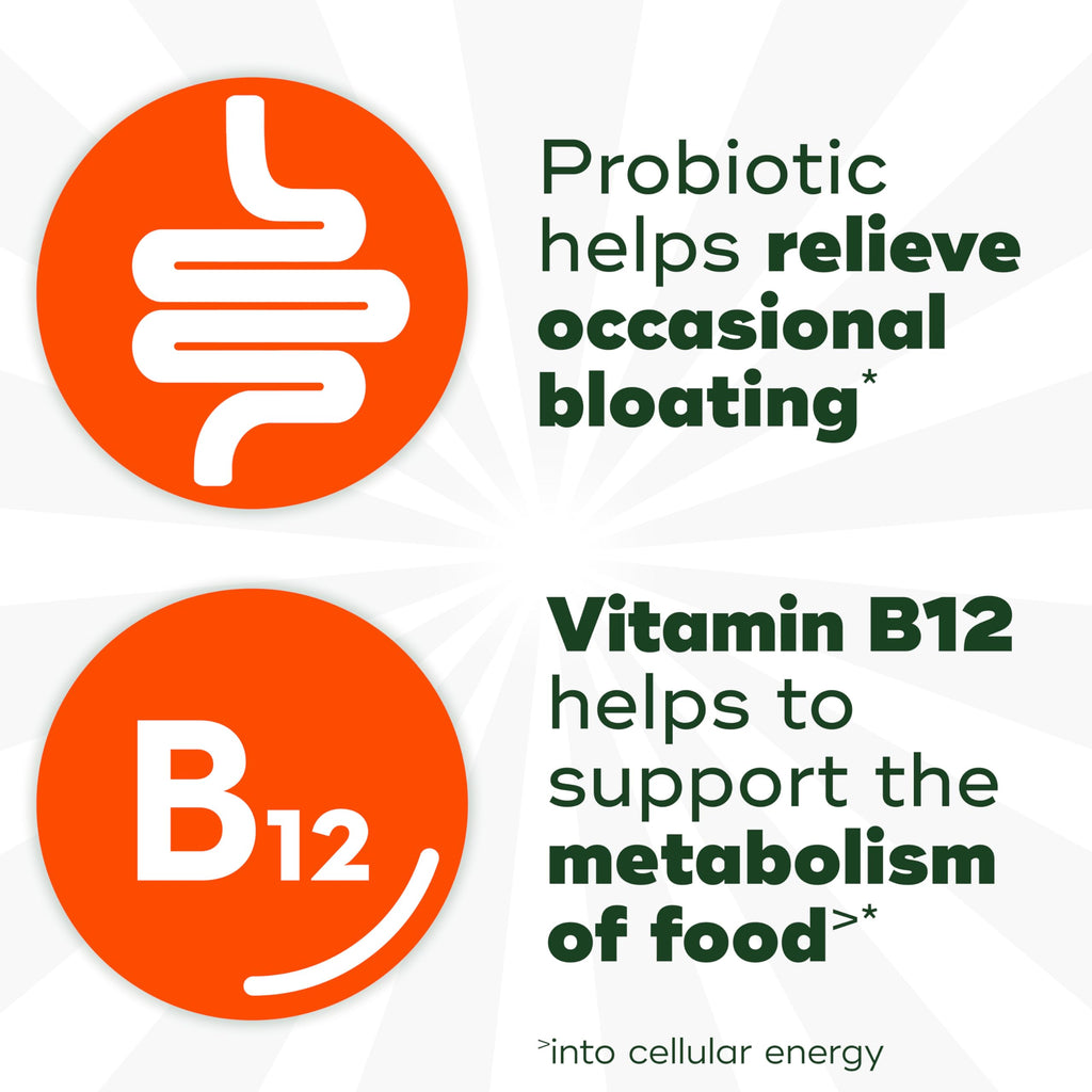 Align Probiotic, Bloating Relief + Food Digestion, Probiotics for Women and Men, Probiotic Helps Soothe Occasional Bloating*, With Vitamin B12 to Help Break Down Food into Cellular Energy*,60 Gummies Align Au supplements