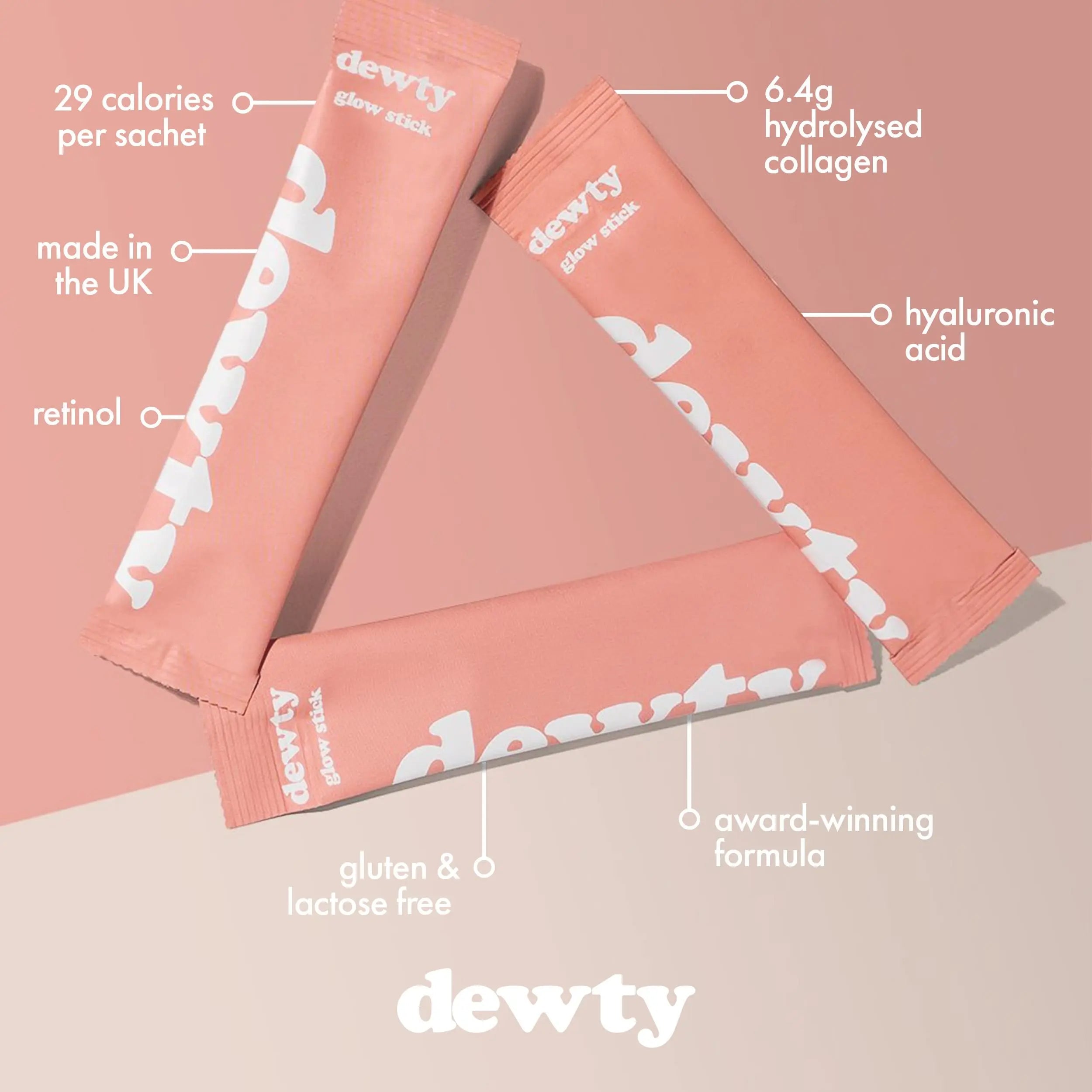 Dewty Collagen Drink - Peach Flavour Daily Collagen Supplements for Women - Individual Collagen Sachets Dewty Au supplements