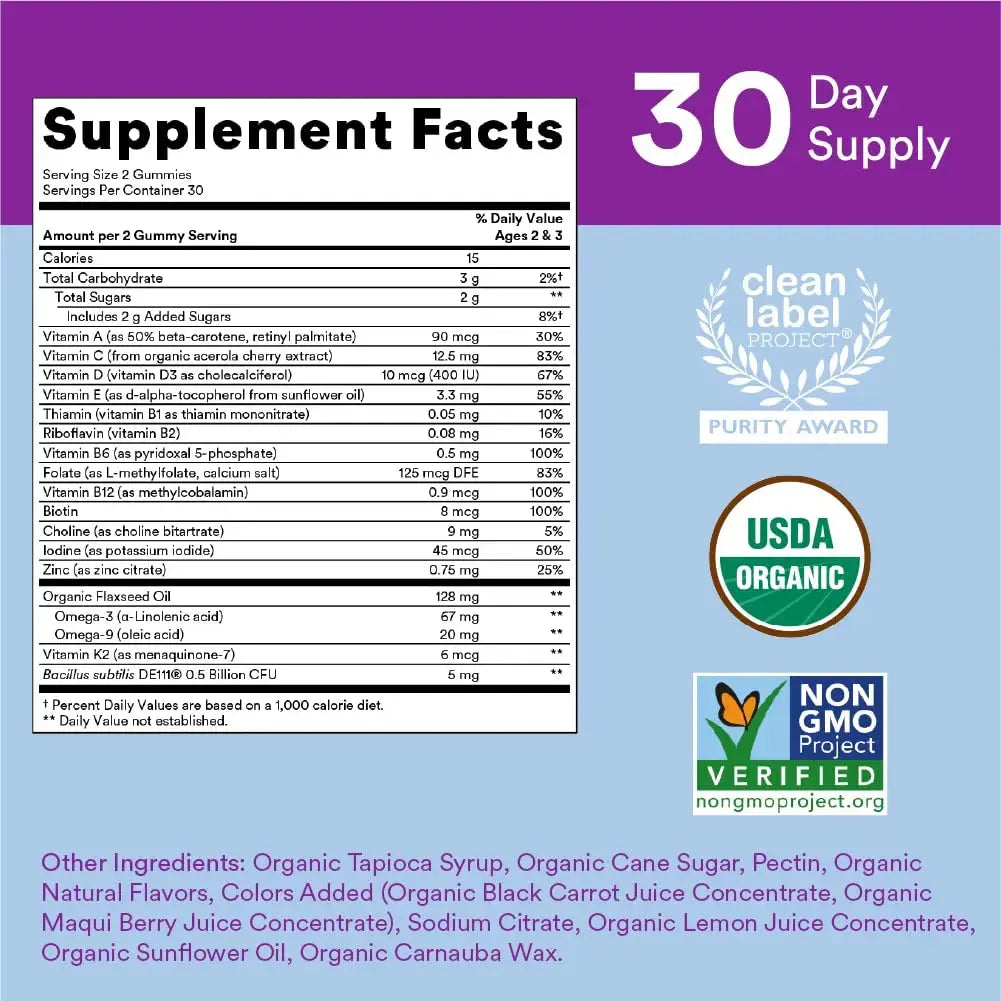 SmartyPants Organic Toddler Multivitamin Gummies & So Cozy Leave in Conditioner for Kids' Curly Hair, 60 Count SmartyPants Au supplements