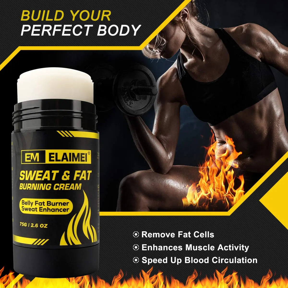 ELAIMEI Hot Gel Cream, Fat Burning Sweat Cream, Weight Loss Workout Enhancer Gel ELAIMEI Au supplements