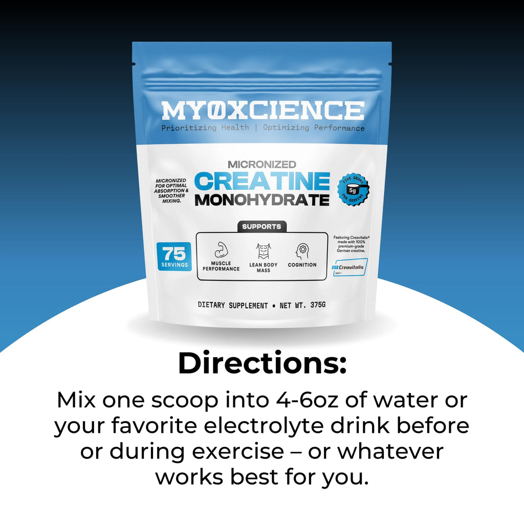 MYOXCIENCE Micronized Creavitalis Creatine | The World’s Purest Micronized Form of Creatine Monohydrate | Supports Muscle Performance