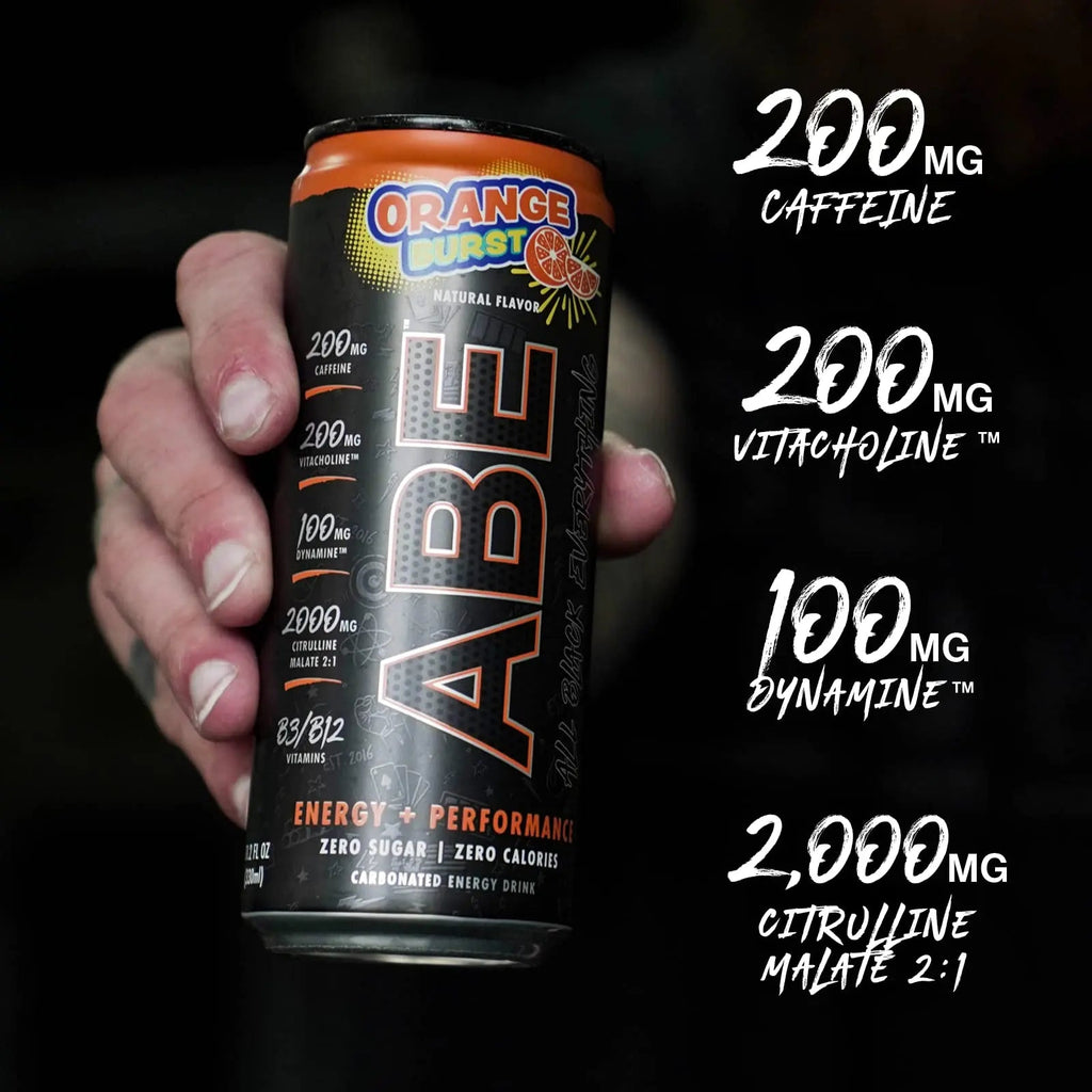 ABE Energy + Performance Sugar Free Energy Drink - All Black Everything Drink With Caffeine ABE all black everything Au supplements